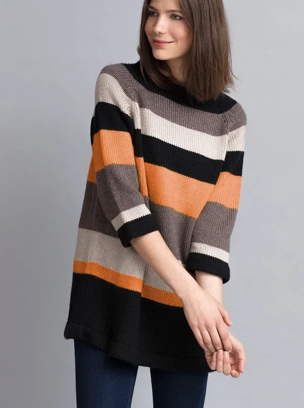 Carol Raglan Striped Tunic Pattern