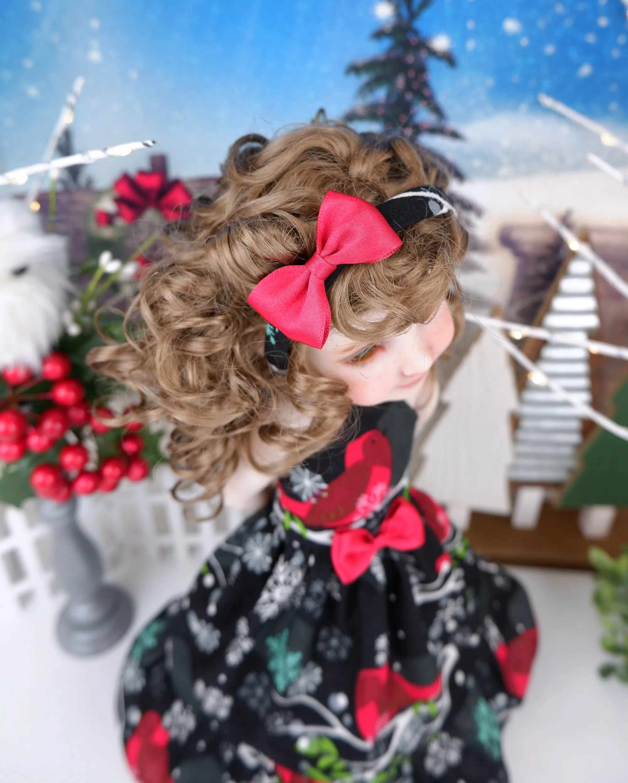 Christmas Cardinal - dress with shoes for Ruby Red Fashion Friends doll