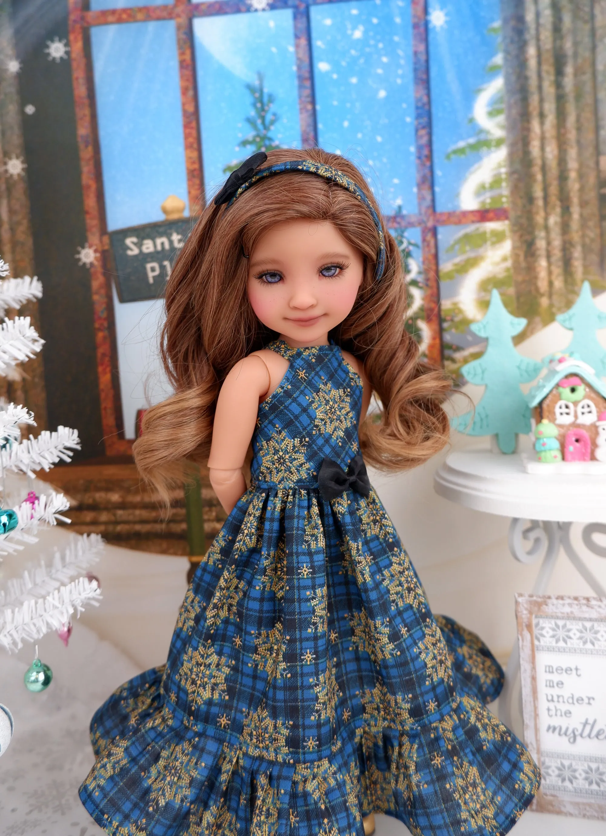 Fancy Snowflakes - dress with shoes for Ruby Red Fashion Friends doll