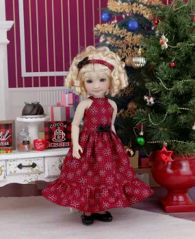 Holiday Snowflakes - dress with shoes for Ruby Red Fashion Friends doll