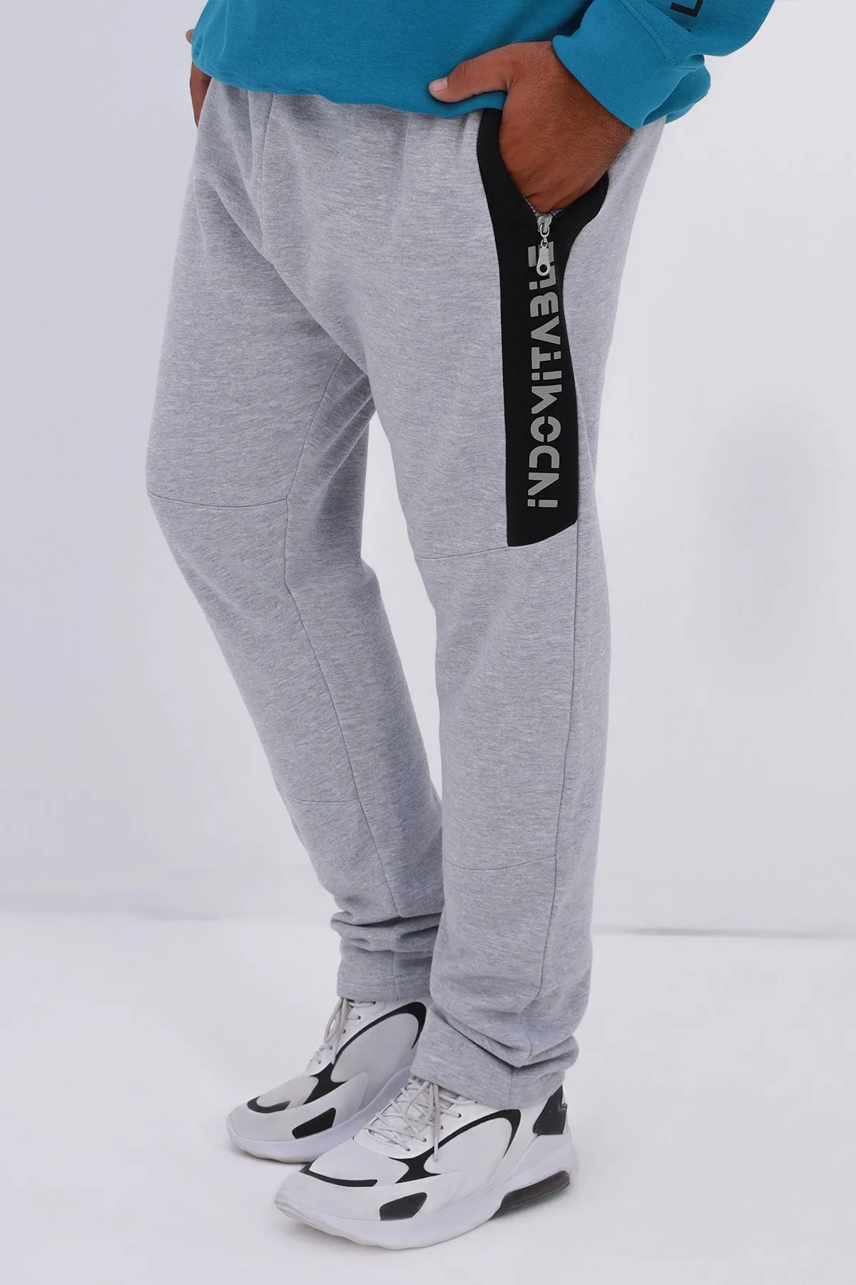 Indomitable Heather Gray Trouser (Plus Size) - W22 - MTR078P