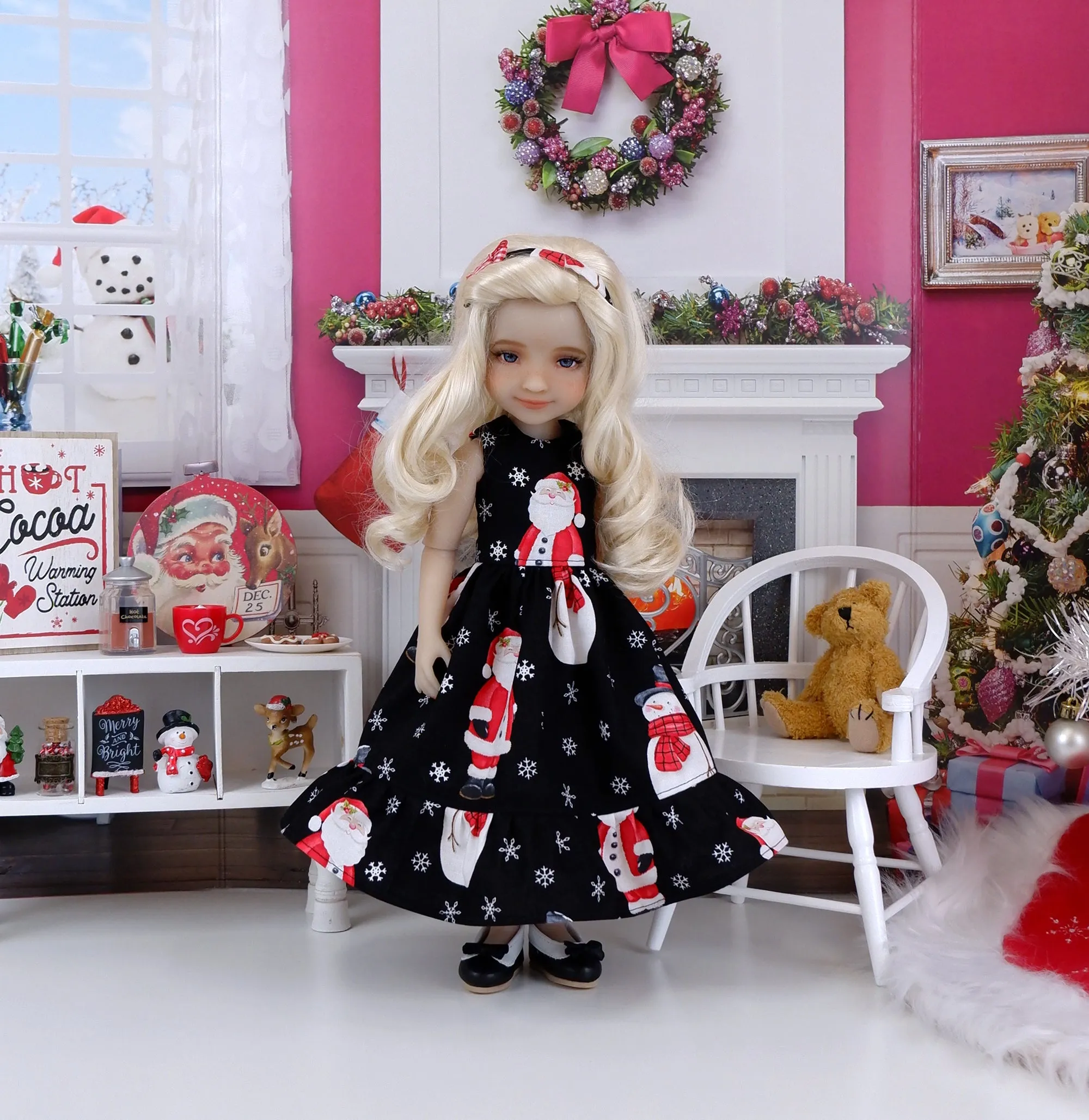 Santa & Snow - dress with shoes for Ruby Red Fashion Friends doll