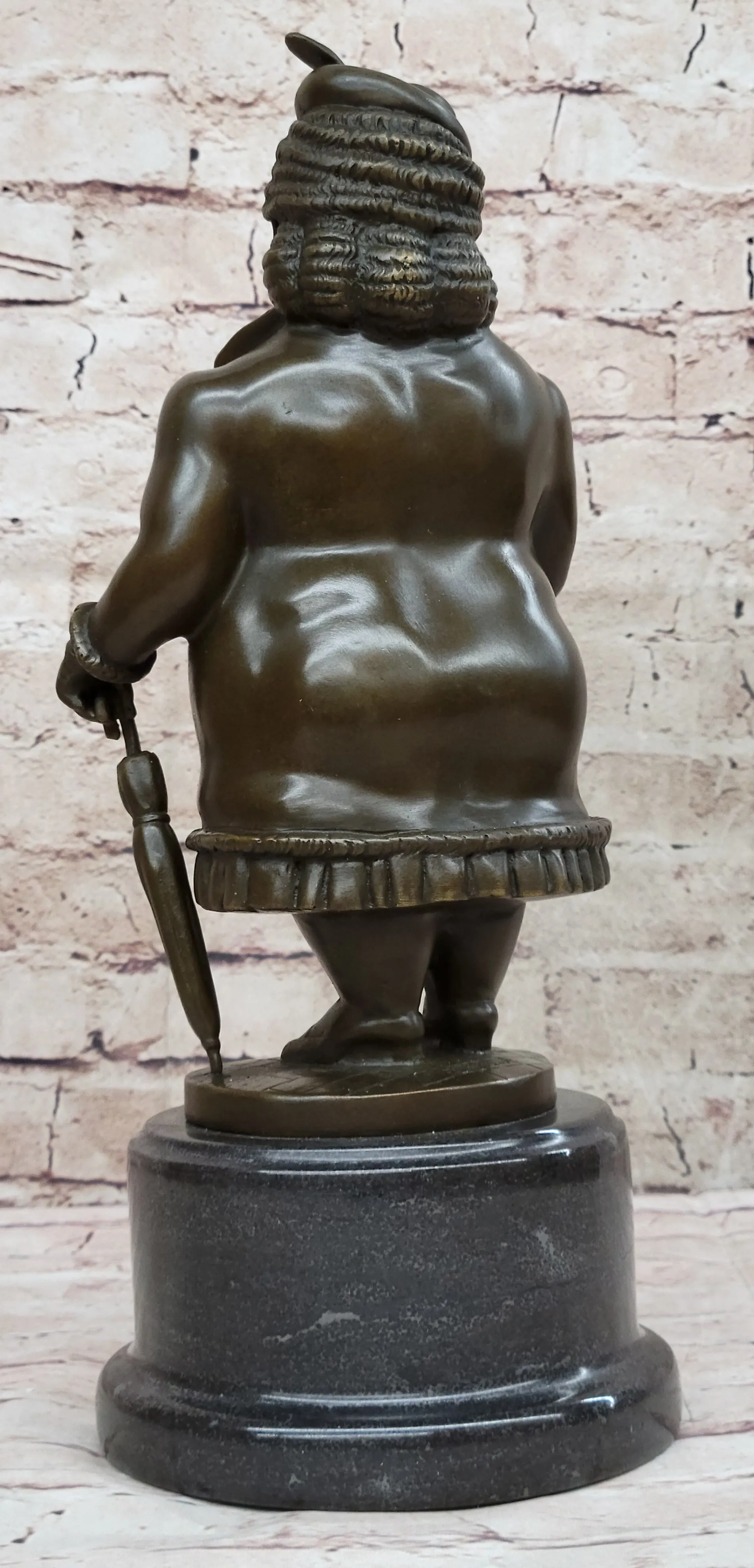 Woman with Umbrella Abstract Bronze Sculpture Statue Art Fernando Botero